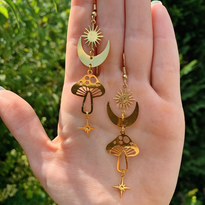 Celestial Fungi Dangle Earrings