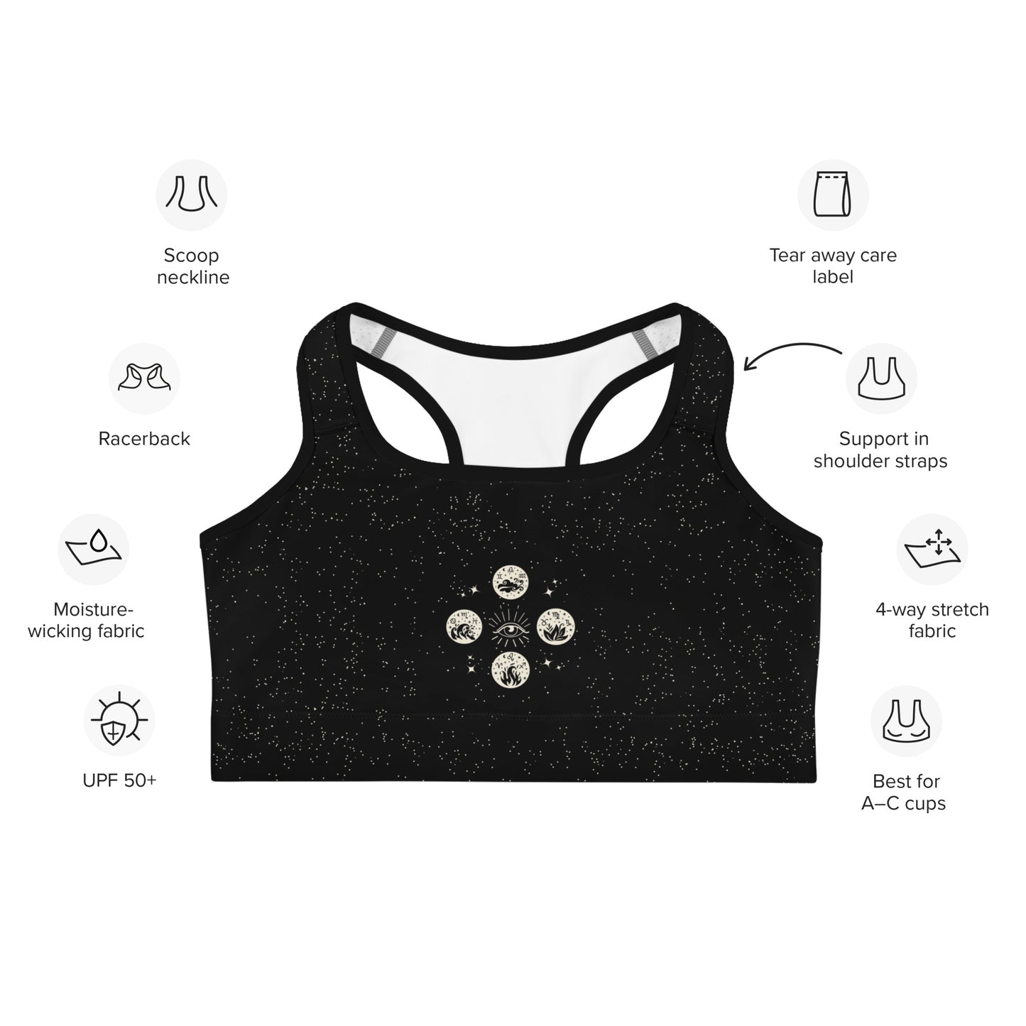 Celestial Whispers Sports Bra